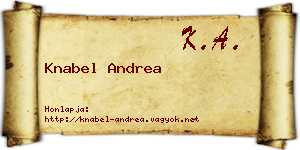 Knabel Andrea névjegykártya