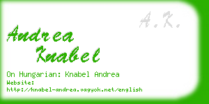 andrea knabel business card